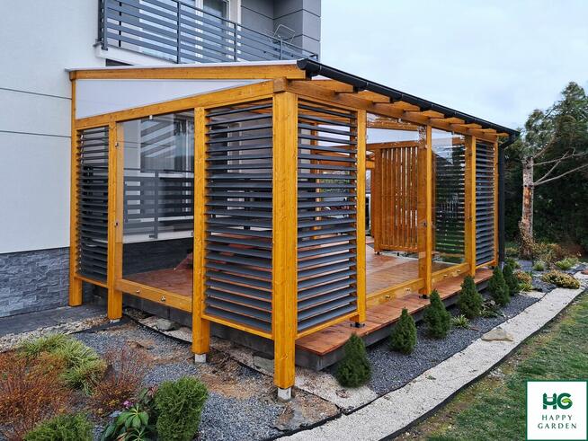 Zadaszenie tarasu z zabudową boczną --Szybka Realizacja--