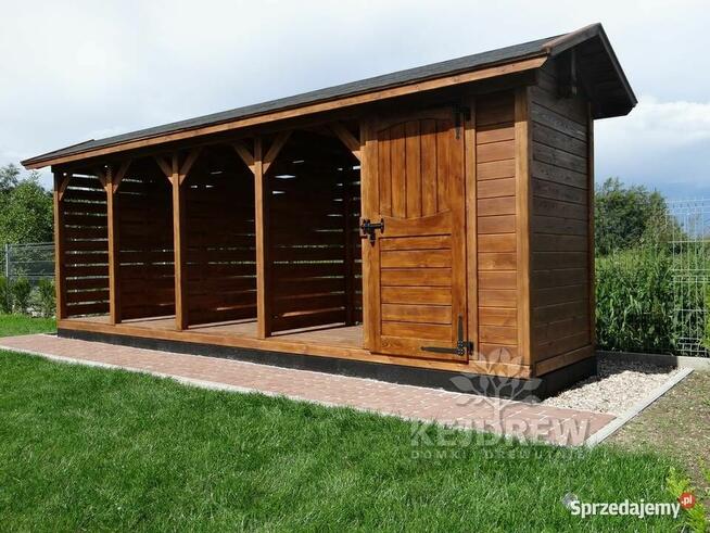 Śmietnik drewniany, śmietnik ogrodowy, wiata śmietnikowa