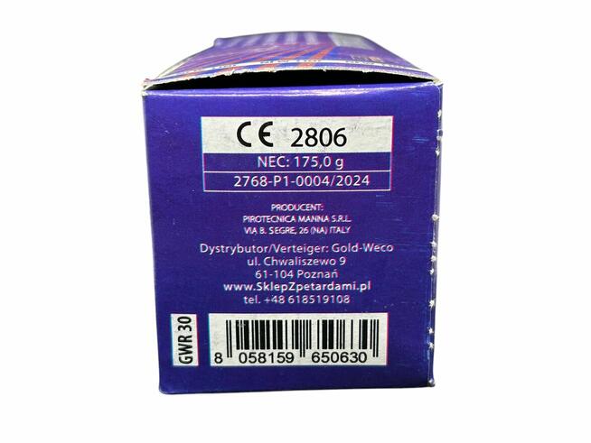RACE PISTOLETOWE KOLOROWE MIX COLOR GWR30 GOLD WECO 50 SZTUK
