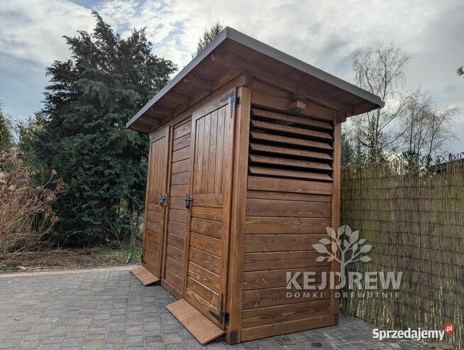 Śmietnik drewniany, śmietnik ogrodowy, wiata śmietnikowa