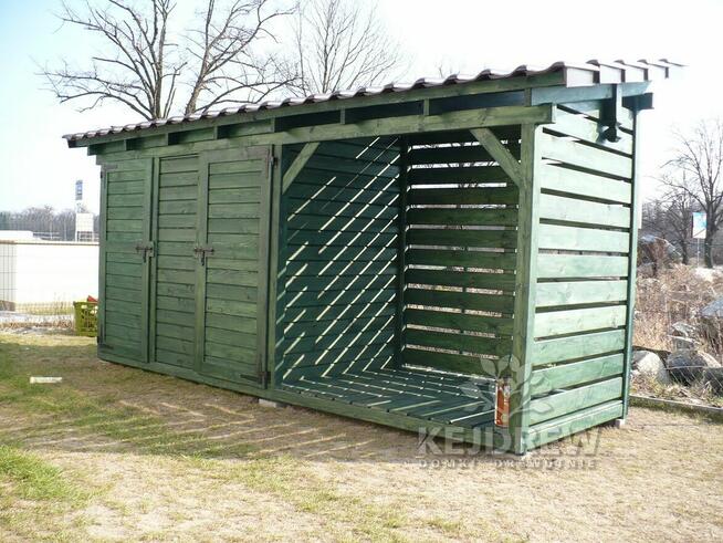 Śmietnik drewniany, śmietnik ogrodowy, wiata śmietnikowa