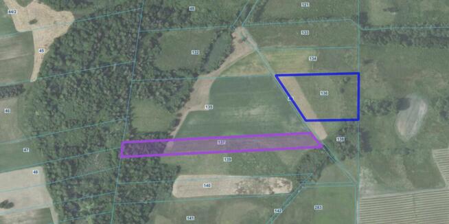 2 działki rolne, 1,72 ha, gm. Cyców, Garbat.Kol