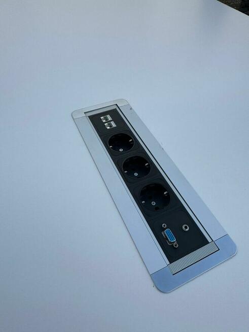 Stół konferencyjny multimedialny biały 240x120 stoły biurka