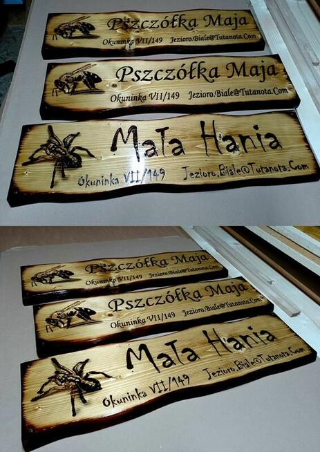 Grawerowanie na drewnie prezent reklama na desce baner szyld