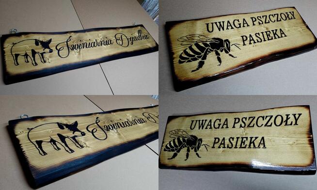 Deska z grawerem ozdobna NA ZAMOWIENIE projekt grawer logo d