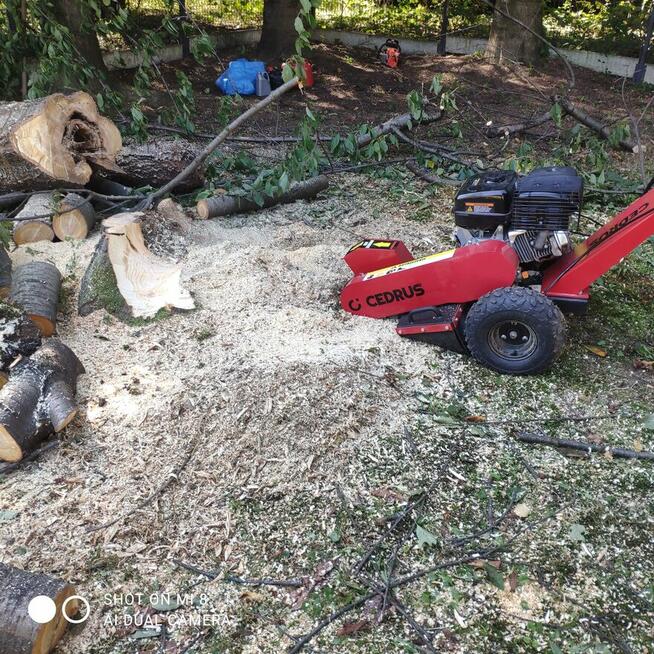 Zrebkowanie (mielenie) gałęzi, karczowanie działek