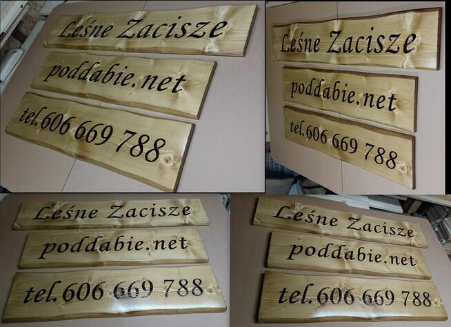 Grawerowanie na drewnie prezent reklama na desce baner szyld