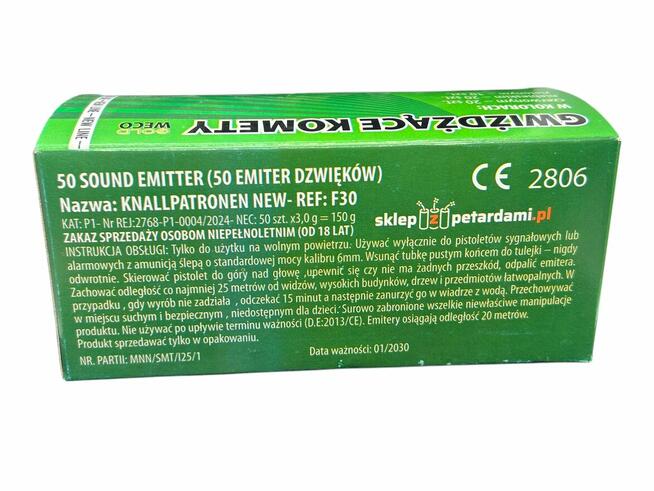 RACE PISTOLETOWE GWIŻDŻĄCE KOMETY KOLOROWE SYGNAŁOWE GWR40 -