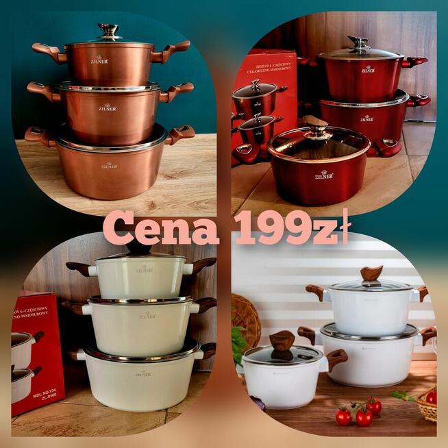 Piękne garnki marmurowe