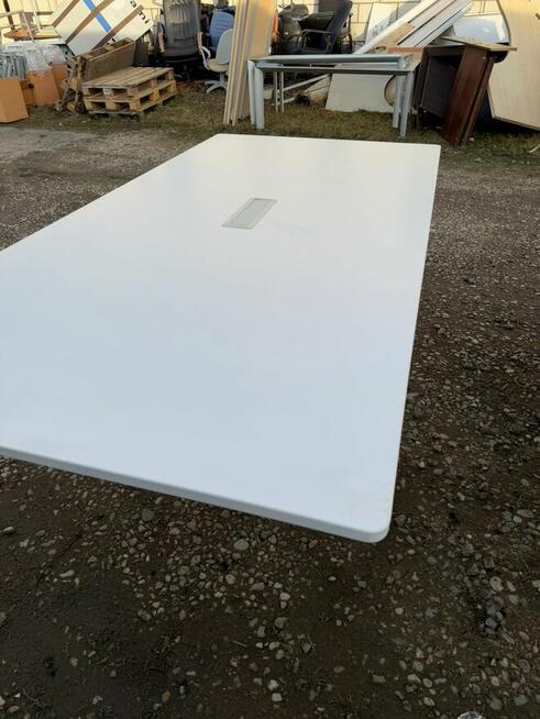 Stół konferencyjny multimedialny biały 240x120 stoły biurka