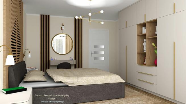 Meble na wymiar, Warszawa - projekt 3D, wykonanie