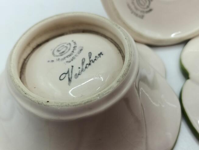 Trzy świeczniki Zell ręcznie malowane fiołki