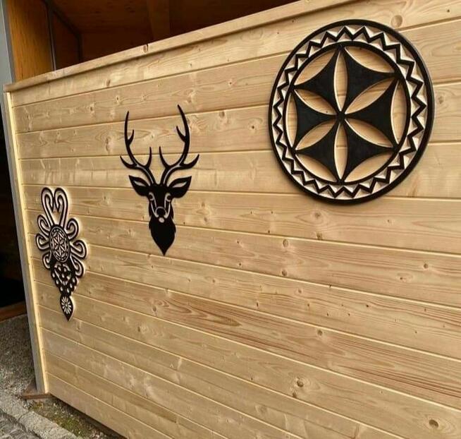 Rozety góralskie ozdoby dla domu ogrodu altanki