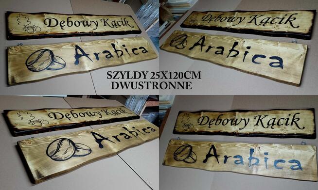 Grawerowanie na drewnie prezent reklama na desce baner szyld