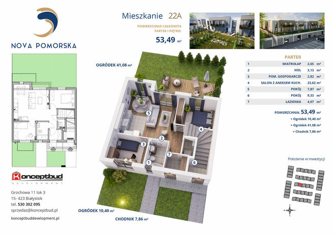 Twój wymarzony kąt w sercu Białegostoku - 53 mkw. - 3 pokoje