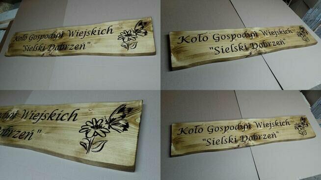 Tablica uwaga pies grawer na desce tabliczka na budę ozdobna