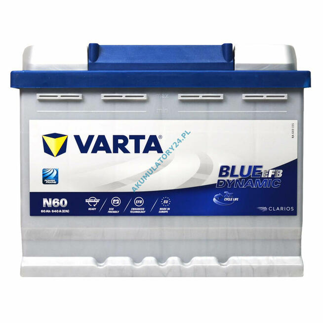 Akumulator VARTA Blue Dynamic EFB START&STOP N60 60Ah