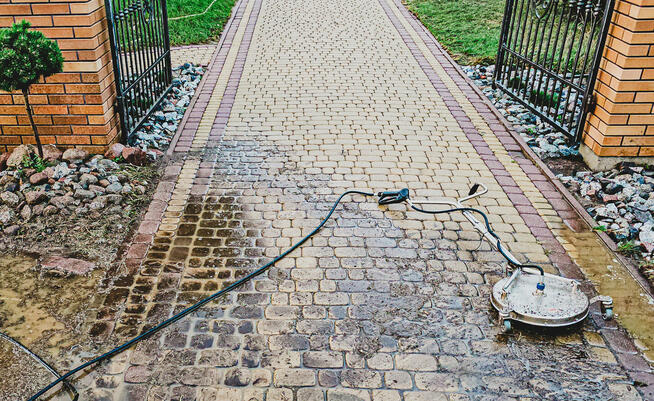 Profesjonalne mycie kostki brukowej