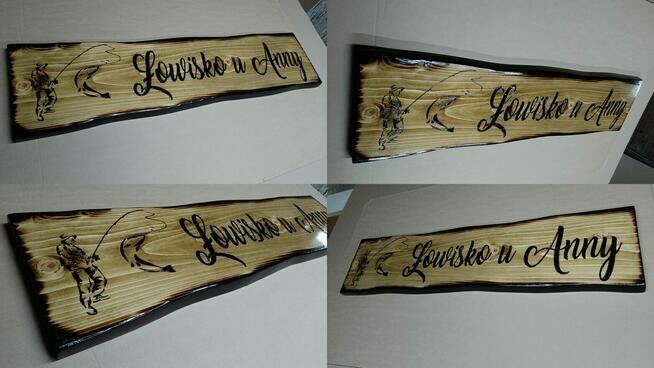 Tablica uwaga pies grawer na desce tabliczka na budę ozdobna