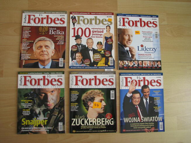 Forbes – miesięcznik 2010, 2015 i Forbes Life 2015r