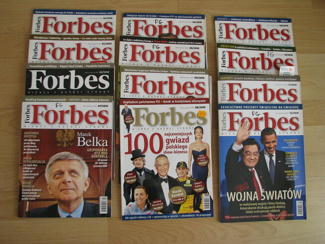Forbes – miesięcznik 2010, 2015 i Forbes Life 2015r