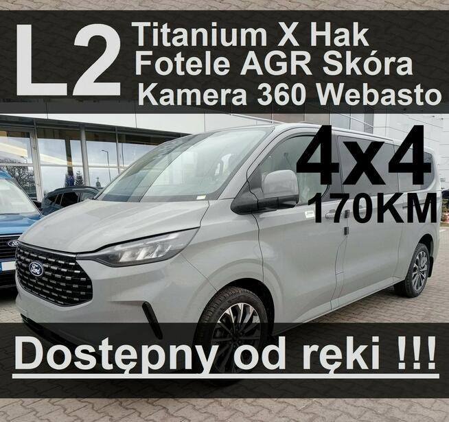 Ford Tourneo Custom L2 Nowy Titanium X  4x4 AGR Hak Webasto Dostępny od ręki! 3343 zł