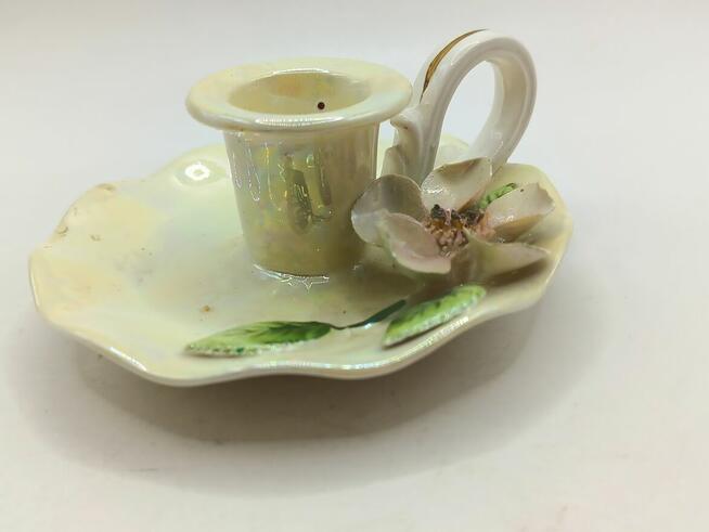 Kaganek iryzowany na świeczkę z różą