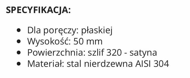 Okucia balustrady nierdzewne