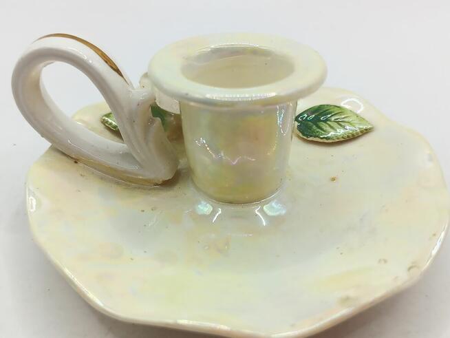 Kaganek iryzowany na świeczkę z różą