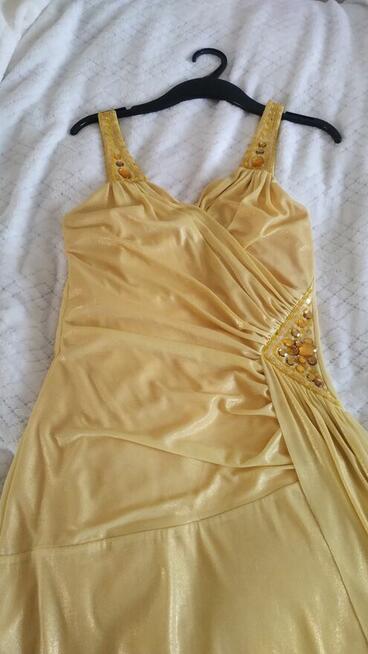 Złota Sukienka błyszczącą na wesele 36/38