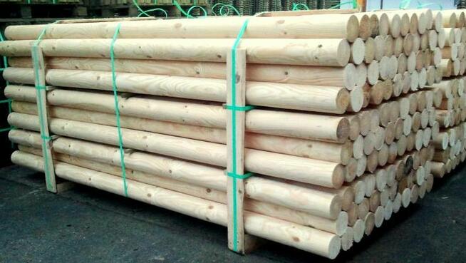 Palisada Paliki Słupki Wałki Toczone Bale Kołki ,meble ogrod