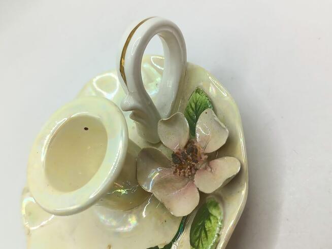 Kaganek iryzowany na świeczkę z różą