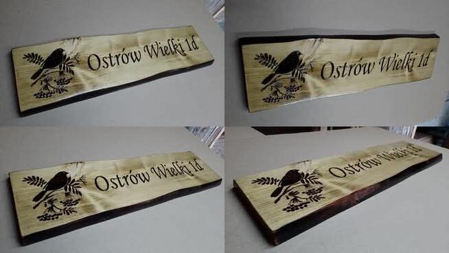 Blat z logo grawerowany drewniany blaty z napisami