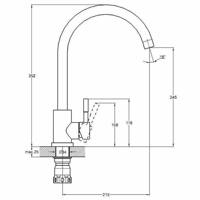 Bateria kuchenna stojąca INOX