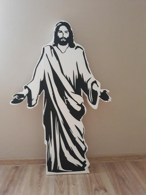 Pan Jezus z otwartymi ramionami dekoracja wielkanoc ciemnica