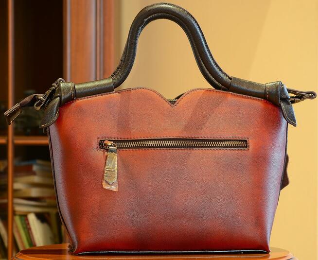 Piękna Damska Torebka Skórzana We Wzór Kwiatów 3D SKÓRA NATU