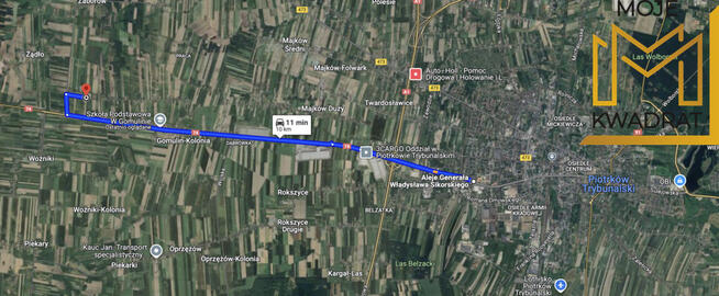 Działka 22 ary - Żachta, obręb Gomulin