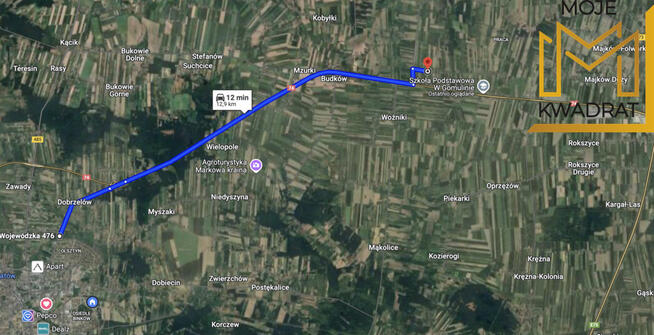 Działka 22 ary - Żachta, obręb Gomulin