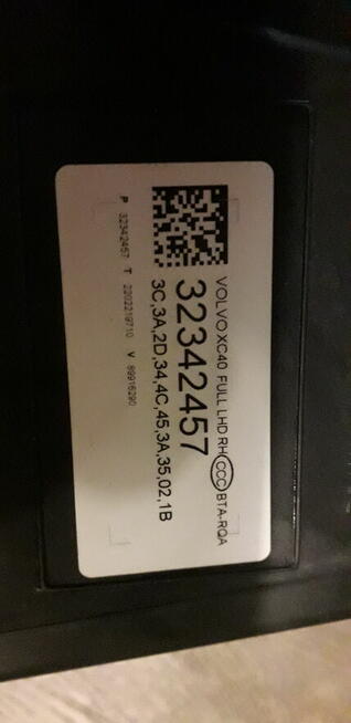 VOLVO XC40 lift lampa prawa FULL LHD