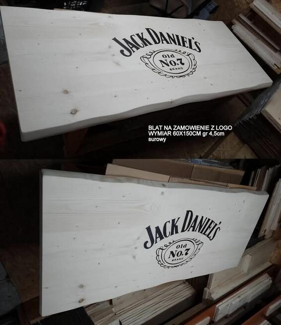 Blat z logo grawerowany drewniany blaty z napisami