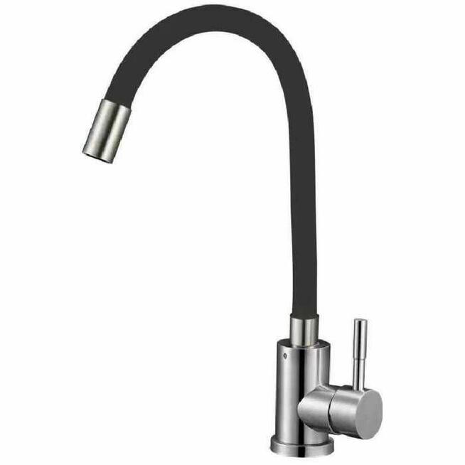 Bateria kuchenna elastyczna gięta wylewka Czarny / inox Nowa