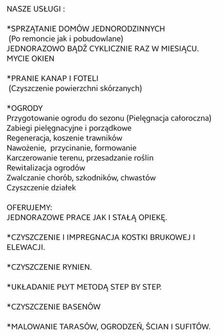 CZYSZCZENIE ELEWACJI I KOSTKI, BASEN, OGRODY. Cleaning&Gard.