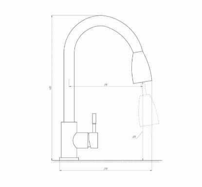 Bateria zlewozmywakowa stojąca wyciągana wylewka przełącznik
