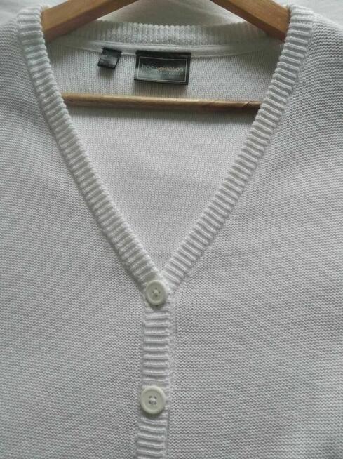 Biały blezer damski z krótkim rękawem BonPrix Collection