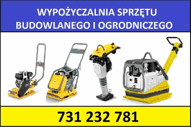Zagęszczarka 60, 100, 130, 220 kg WYNAJEM Swarzędz