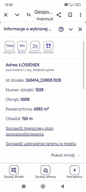 Sprzedam las dwie działki