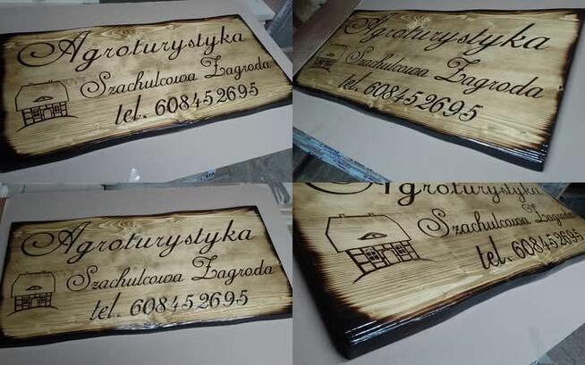 Blat z logo grawerowany drewniany blaty z napisami