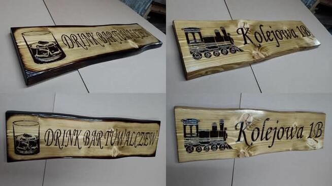 Szyld 60X170CM reklamowy na drewnie REKLAMA z drewna baner