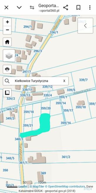 Działka budowlana Kiełkowice g.Ogrodzieniec JURA
