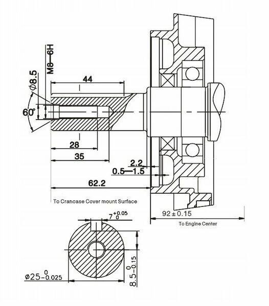 Silnik spalinowy benzynowy LONCIN G390F 13.0KM